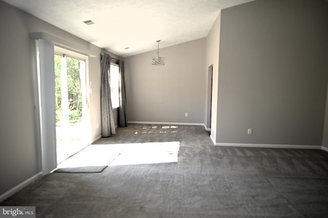 3539 Smokethorn Ct, Waldorf, MD 20602 - carpeted spare room with lofted ceiling, visible vents, and baseboards