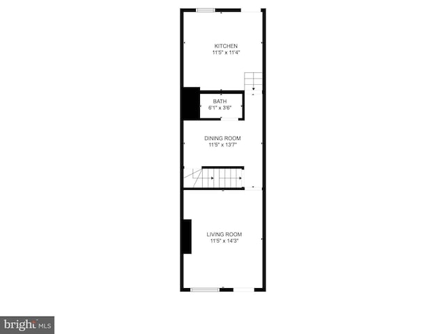 1843 W Pratt St, Baltimore, MD 21223 - floor plan / room layout