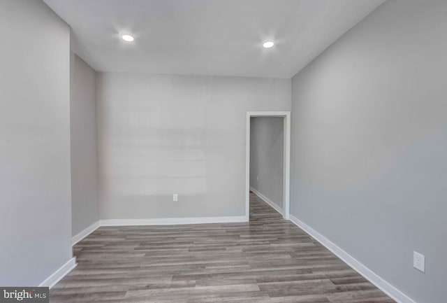 1843 W Pratt St, Baltimore, MD 21223 - unfurnished room with recessed lighting, baseboards, and wood finished floors