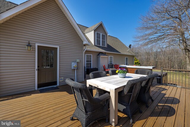 4204 Old Fincastle Rd, Fincastle, VA 24090 - wooden terrace featuring outdoor dining space