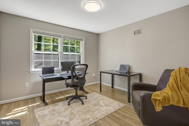 3313 Midland Rd, Fairfax, VA 22031 - office space featuring baseboards, wood finished floors, and visible vents