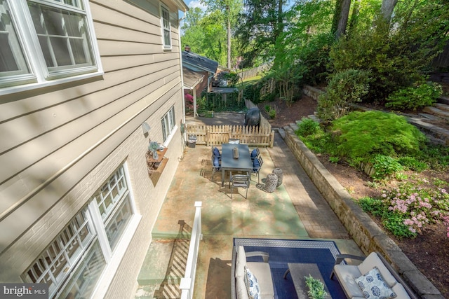 3313 Midland Rd, Fairfax, VA 22031 - exterior space featuring fence and outdoor dining area