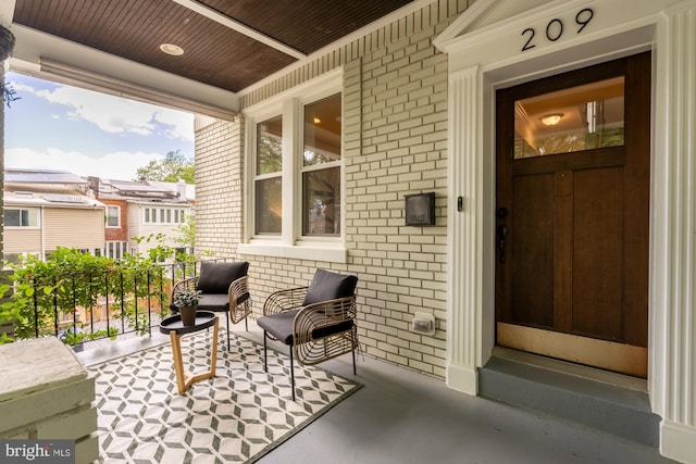 view of patio / terrace featuring a porch