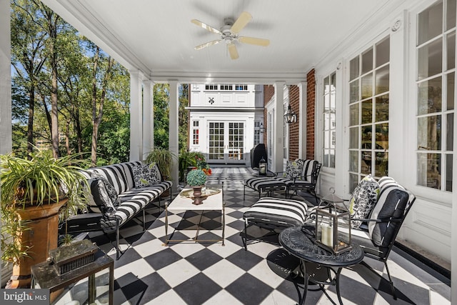 24 Whitfield Rd, Baltimore, MD 21210 - sunroom / solarium with french doors