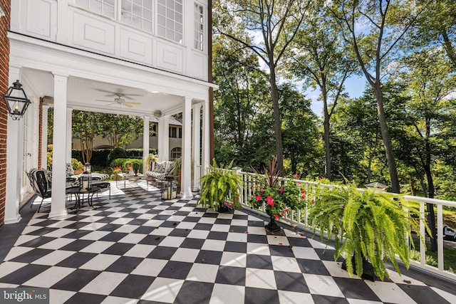 24 Whitfield Rd, Baltimore, MD 21210 - view of patio with a ceiling fan