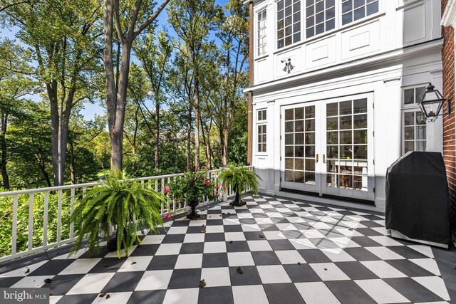 24 Whitfield Rd, Baltimore, MD 21210 - view of patio with a grill and french doors