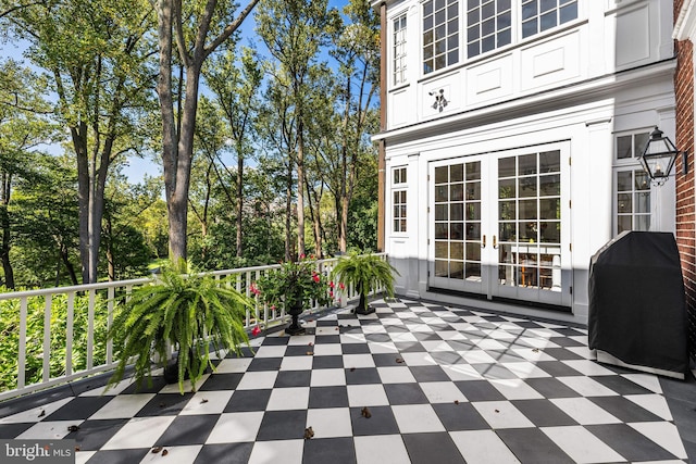 24 Whitfield Rd, Baltimore, MD 21210 - view of patio / terrace featuring a grill and french doors