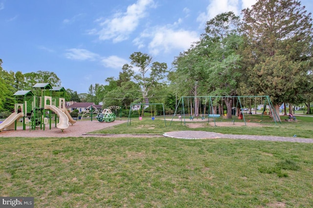 surrounding community featuring a lawn