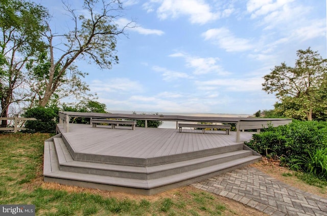 view of wooden deck