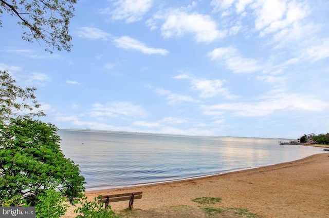 water view featuring nearby beach