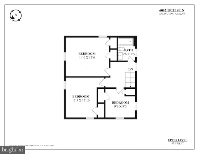 6012 19th St N, Arlington, VA 22205 - view of home floor plan