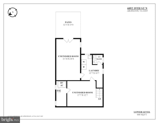 6012 19th St N, Arlington, VA 22205 - view of home floor plan