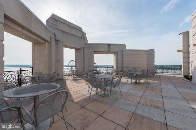 view of patio with outdoor dining space