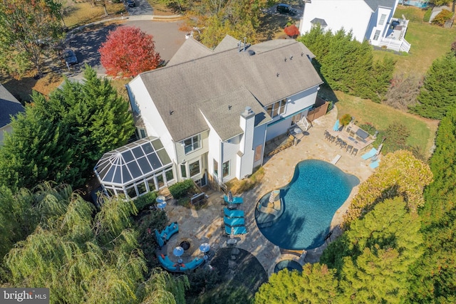 drone / aerial view