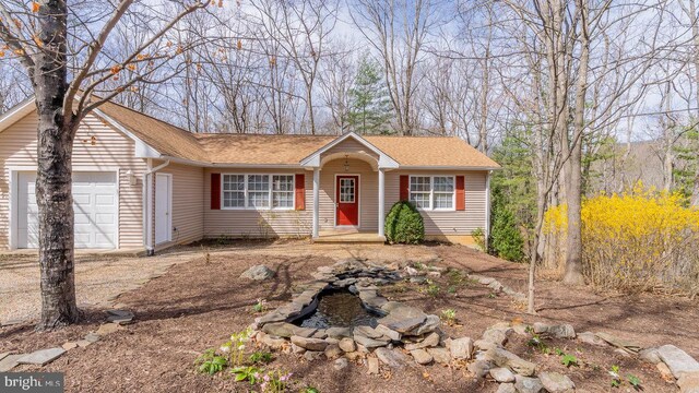 159 Yancey Ct, Mc Gaheysville, VA 22840 - ranch-style home featuring an attached garage and roof with shingles