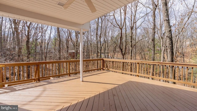 159 Yancey Ct, Mc Gaheysville, VA 22840 - deck with a ceiling fan