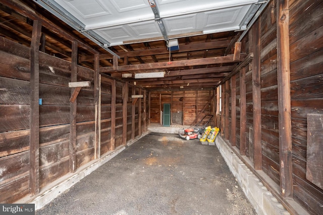 interior space featuring a garage