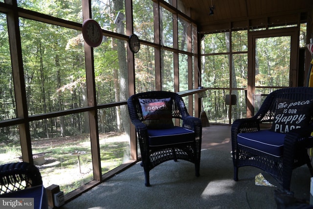 view of sunroom / solarium