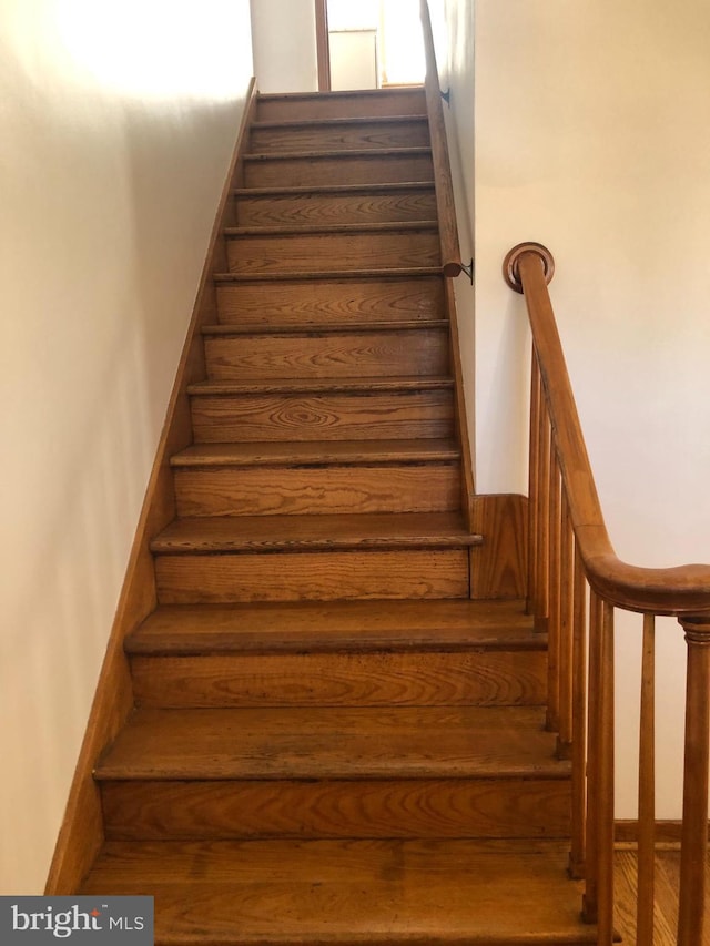 view of stairway