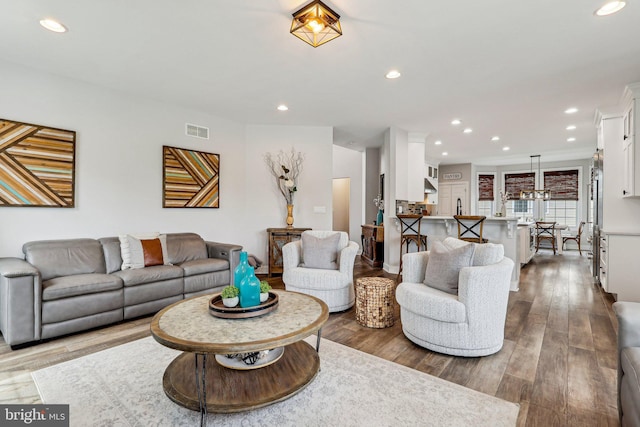 52 Olivia Way, Chesterfield, NJ 08515 - living room with recessed lighting and wood finished floors