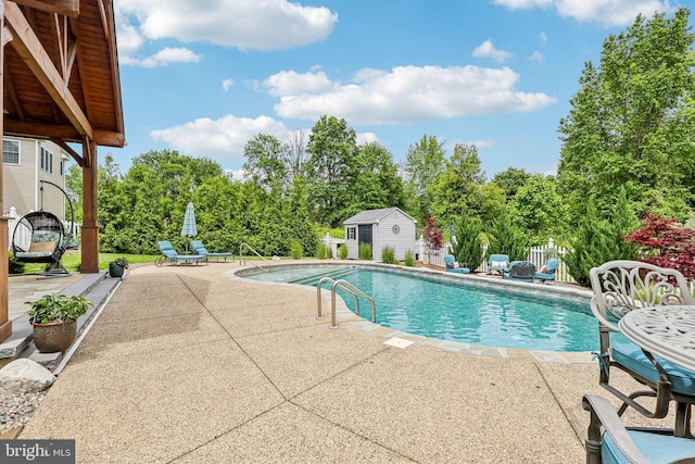 52 Olivia Way, Chesterfield, NJ 08515 - view of pool with a patio area and view of wooded area