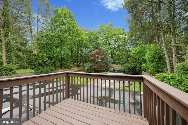 1220 Wendover Rd, Bryn Mawr, PA 19010 - wooden deck with a fenced backyard