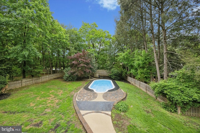 1220 Wendover Rd, Bryn Mawr, PA 19010 - view of yard featuring a patio area, a fenced in pool, and a fenced backyard