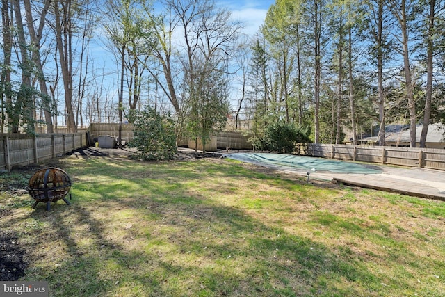 1220 Wendover Rd, Bryn Mawr, PA 19010 - view of yard with a fire pit, a fenced in pool, and a fenced backyard