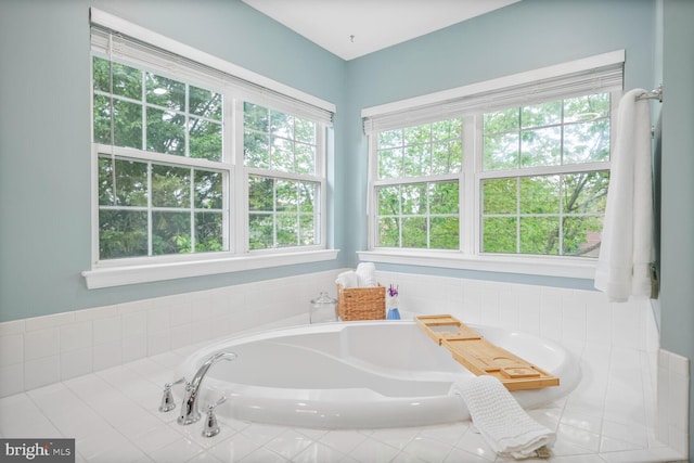 bathroom with a bath