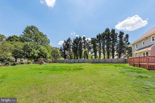 5983 Ridge Spring Cir, Salisbury, MD 21801 - view of yard featuring a playground and a deck