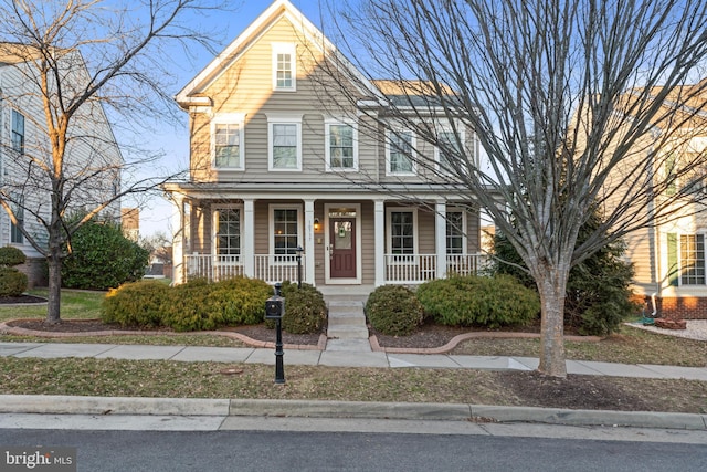 view of front of house featuring covered porch