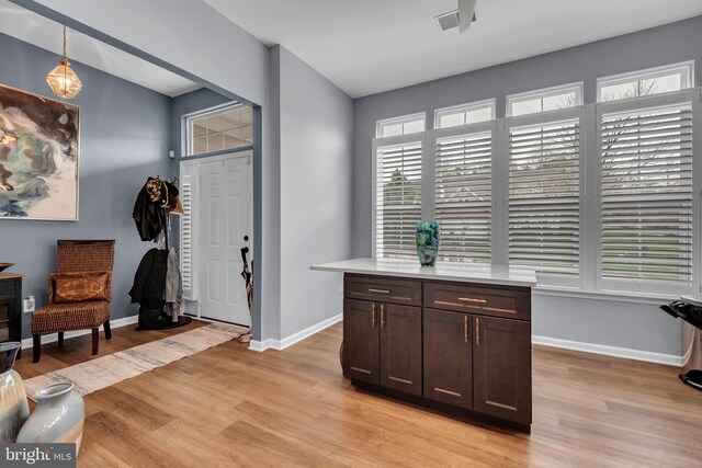 5613 Havenwood Ct, Upper Marlboro, MD 20772 - entrance foyer with baseboards, visible vents, and light wood-style floors