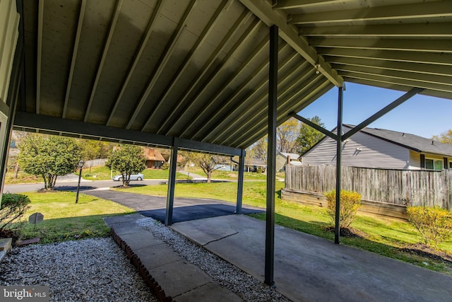 view of patio / terrace with fence