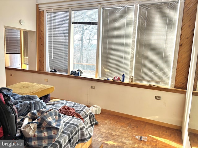 bedroom with baseboards