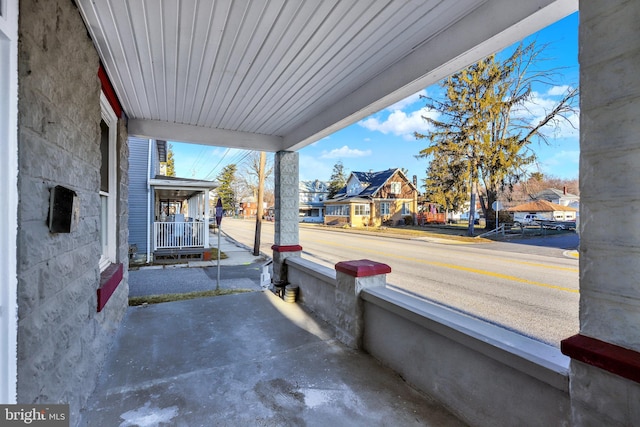 475-477 2nd St, Highspire, PA 17034 - view of patio / terrace with a residential view and covered porch