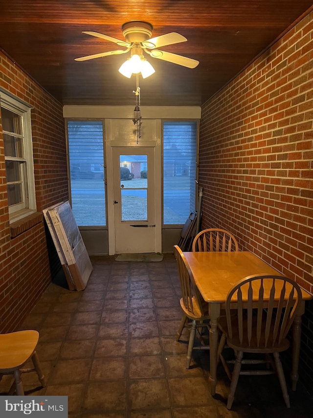 10917 Kemper Dr, Williamsport, MD 21795 - sunroom featuring a ceiling fan