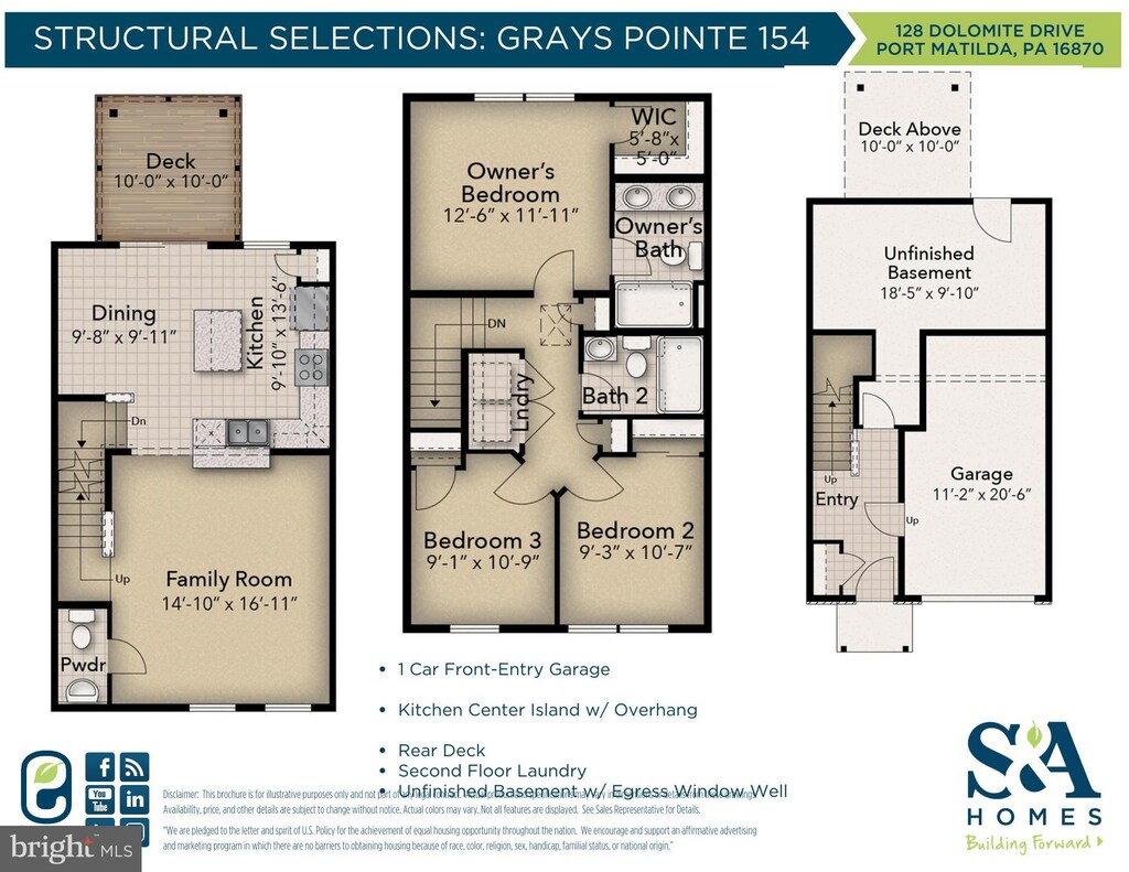 128 Dolomite Dr, Port Matilda, PA 16870 - plan