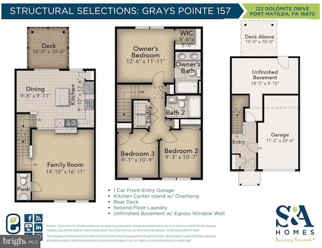 126 Dolomite Dr, Port Matilda, PA 16870 - floor plan