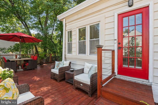 1614 Grace Church Rd, Silver Spring, MD 20910 - wooden terrace with outdoor lounge area