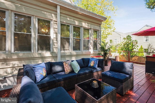 1614 Grace Church Rd, Silver Spring, MD 20910 - deck with an outdoor living space