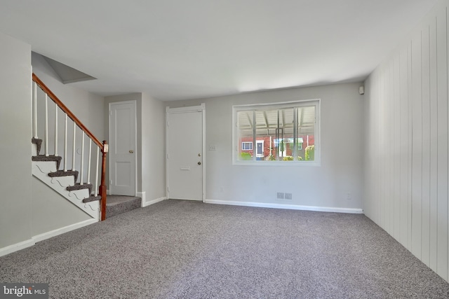 4707 Wrenwood Ave, Baltimore, MD 21212 - interior space featuring stairs, baseboards, and visible vents