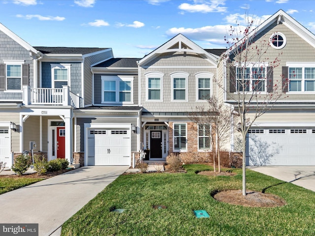 24239 Canoe Dr Unit 204, Millsboro, DE 19966 - multi unit property featuring driveway, stone siding, a garage, and a front yard