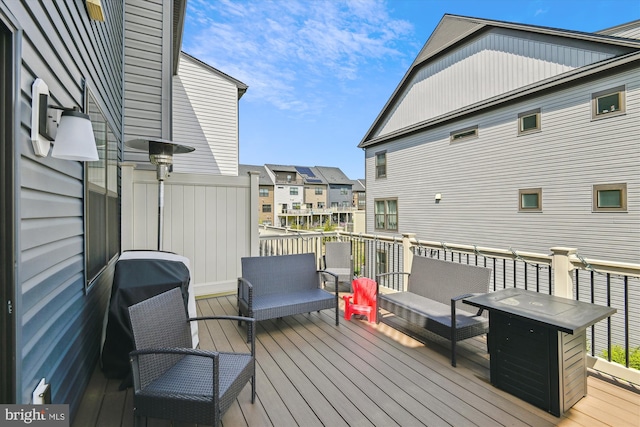 deck featuring a residential view