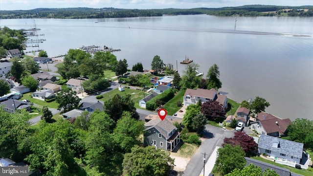 31 Riverview Ave, Chesapeake City, MD 21915 - aerial perspective of suburban area featuring a nearby body of water