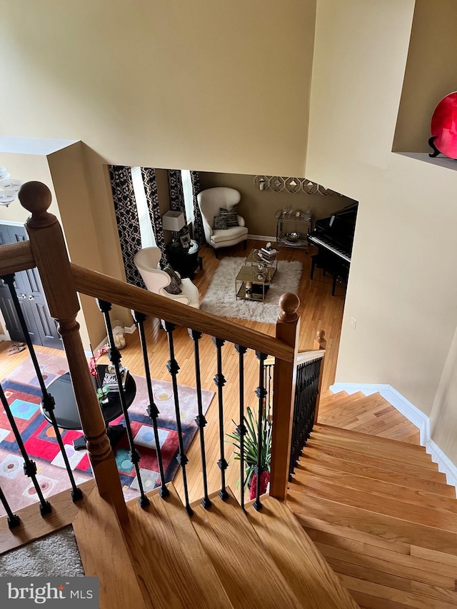 1388 Old Barn Cir, Downingtown, PA 19335 - staircase with wood finished floors