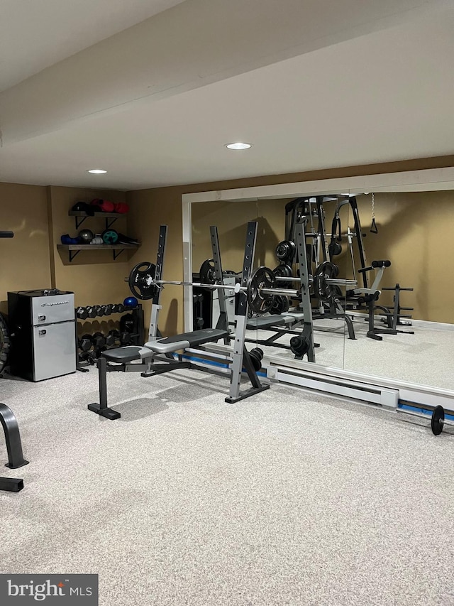 1388 Old Barn Cir, Downingtown, PA 19335 - exercise room featuring recessed lighting