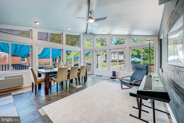 7306 Wayne Dr, Annandale, VA 22003 - sunroom with recessed lighting and stone tile floors