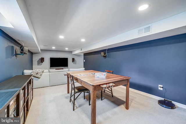 7306 Wayne Dr, Annandale, VA 22003 - game room featuring light colored carpet, recessed lighting, and visible vents