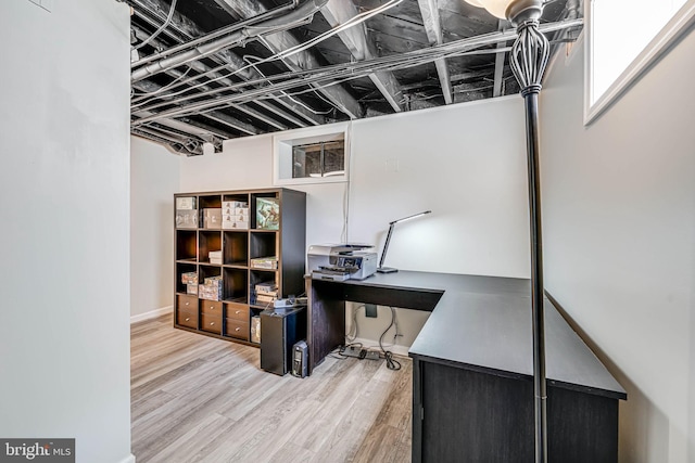 7306 Wayne Dr, Annandale, VA 22003 - home office with baseboards and wood finished floors