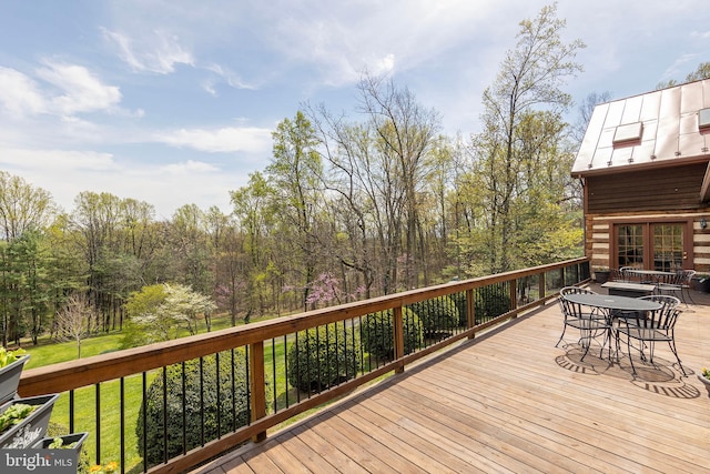 1460 Pitcock Ln, Winchester, VA 22602 - wooden deck featuring outdoor dining space